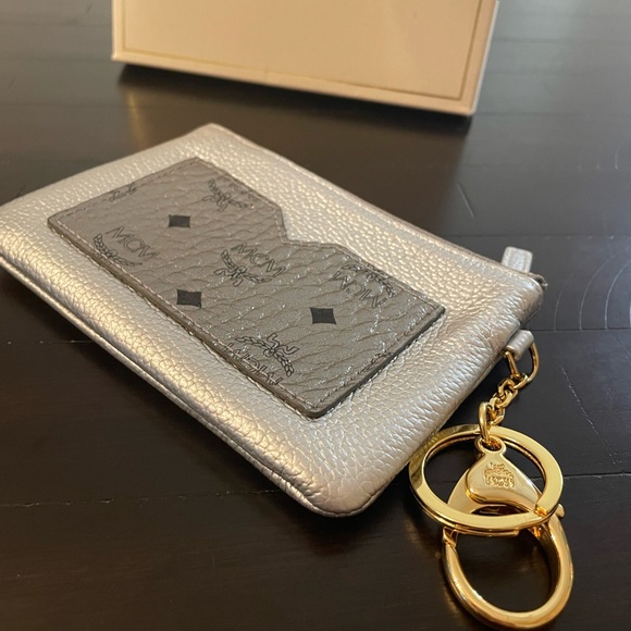 New Silver MCM Wallet with Key chain - Picture 3 of 4